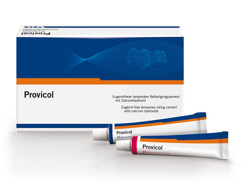 PROVICOL cemento provisorio, (base 25 gr. + catalizador 25 gr). VOCO