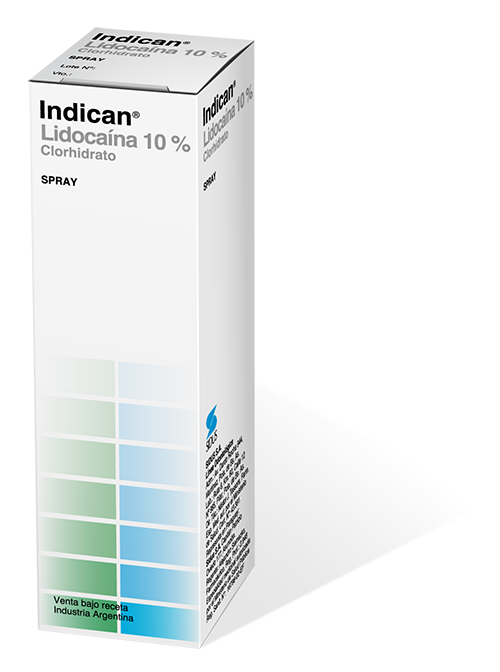 Anestesia tópica Indican lidocaina 10% en spray x 60 ml. Sidus