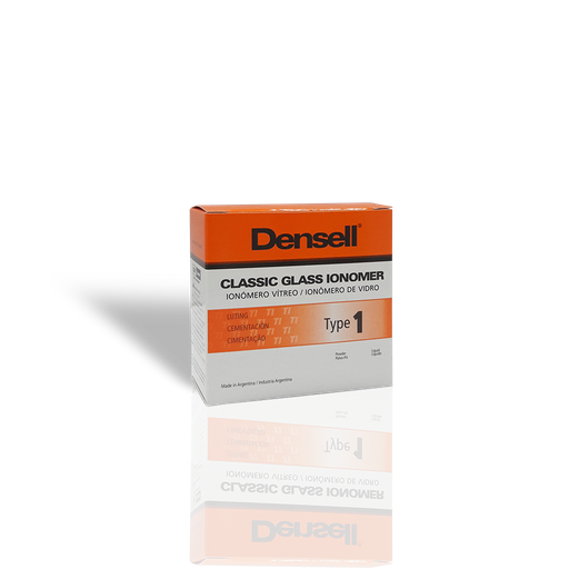Ionómero de cementación, avio 10g+8ml. Densell Tipo 1
