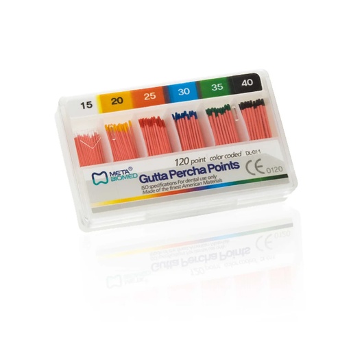 Conos de Gutta Percha x 120 unid. Meta Biomed