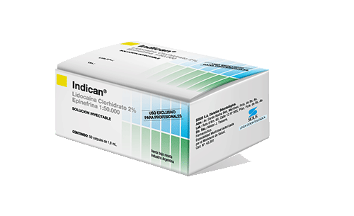 [SID004] Anestesia Indican lidocaina 2% (con epinefrina) x 50 unid. Sidus